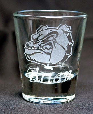 Bull Dog Shot Personalized Shot Glass